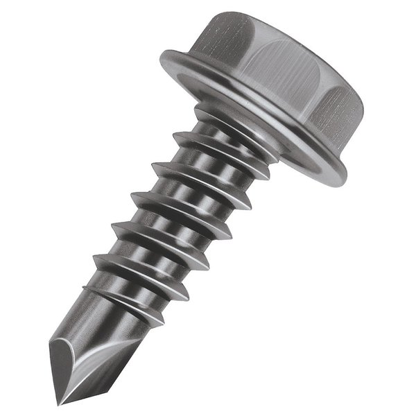Malco Self-Drilling Screw, #2 x 1/2 in, Steel Hex Head Hex Drive, 1000 PK BT131T